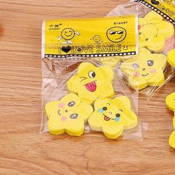 Penghapus Eraser Pensil Pencil Bintang Emoji Smile Mini GM-ST0203