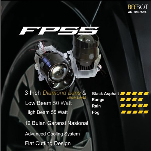 Beebot Foglamp Projector FP55 / Foglamp Projie 3"  With Demon eye Garansi Resmi 12bln