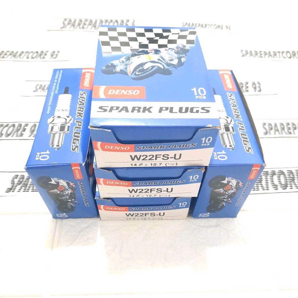 10 pcs Busi denso spark plugs W22FS-U Motor kawasaki ninja 2 tak