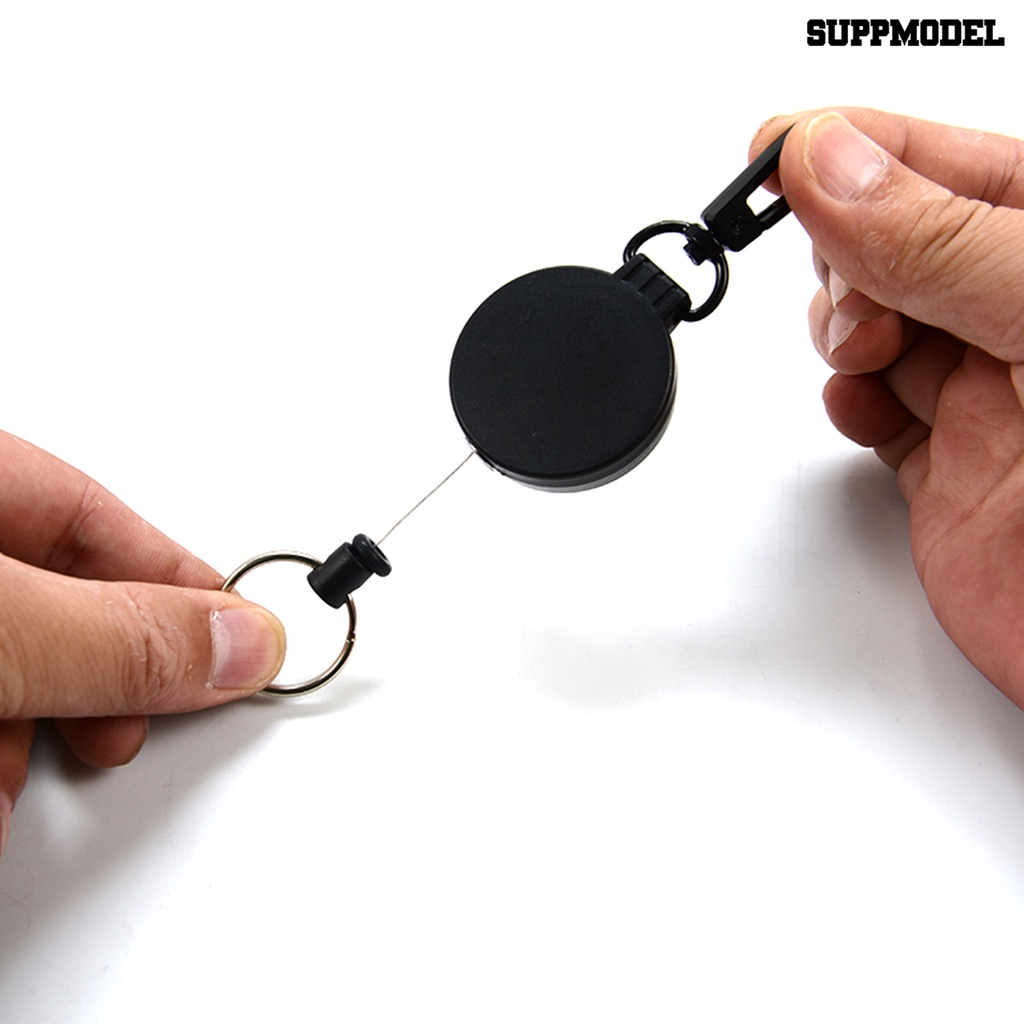 [SM] Gantungan Kunci Ditarik Portabel Anti Hilang Tahan Banting Tali Kawat Keyring Key Holder