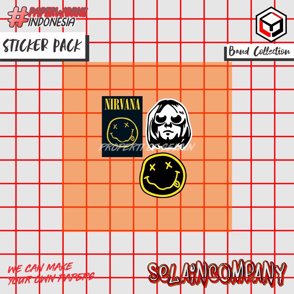 

STICKER PACK SELAIN.CO motif musik band N1RVANA