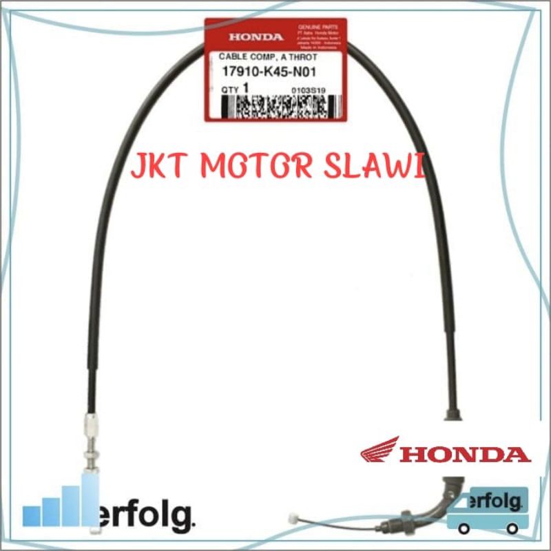 17910 k45 n01 kabel gas atas cbr 150 lama non led asli honda