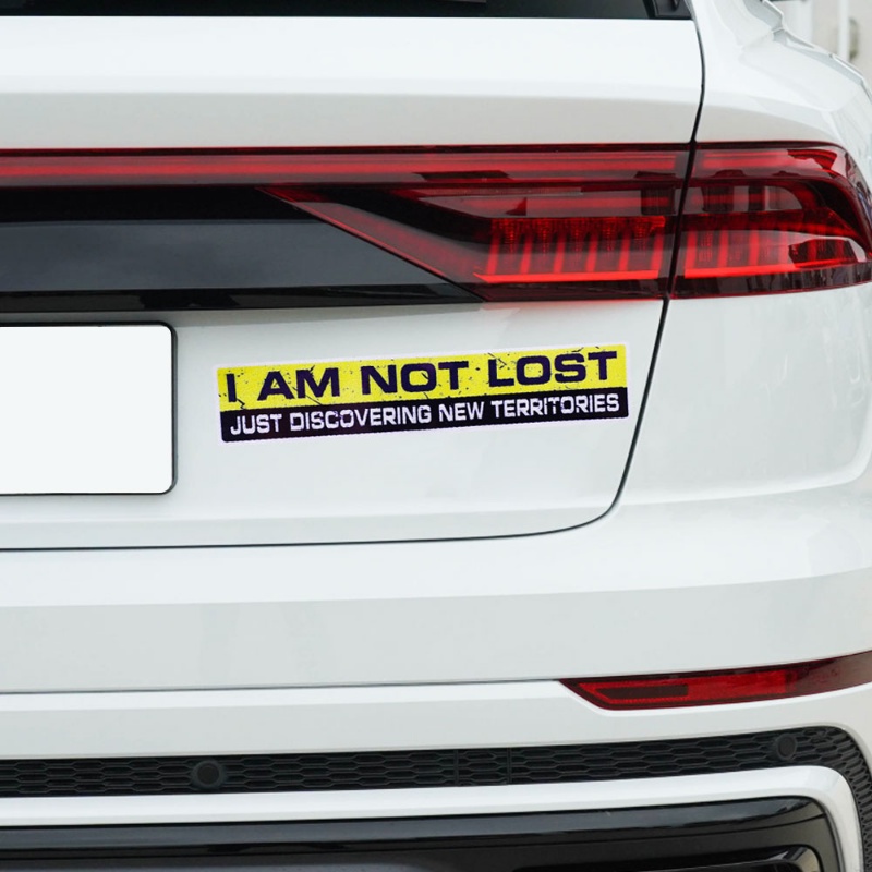 I AM NOT LOST Warning Reflektif Stiker Mobil Bemper Mobil Ekor Decals Tahan Air Tabir Surya Stiker Mobil Mobil Self-Adhesive PET Stiker Pribadi Mobil Decals