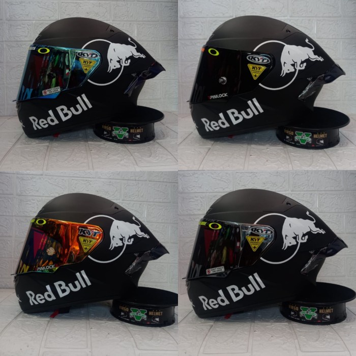Terlaris Kyt Helm Tt Course Solid Black Matt Paket Ganteng Redbull Sni Dot
