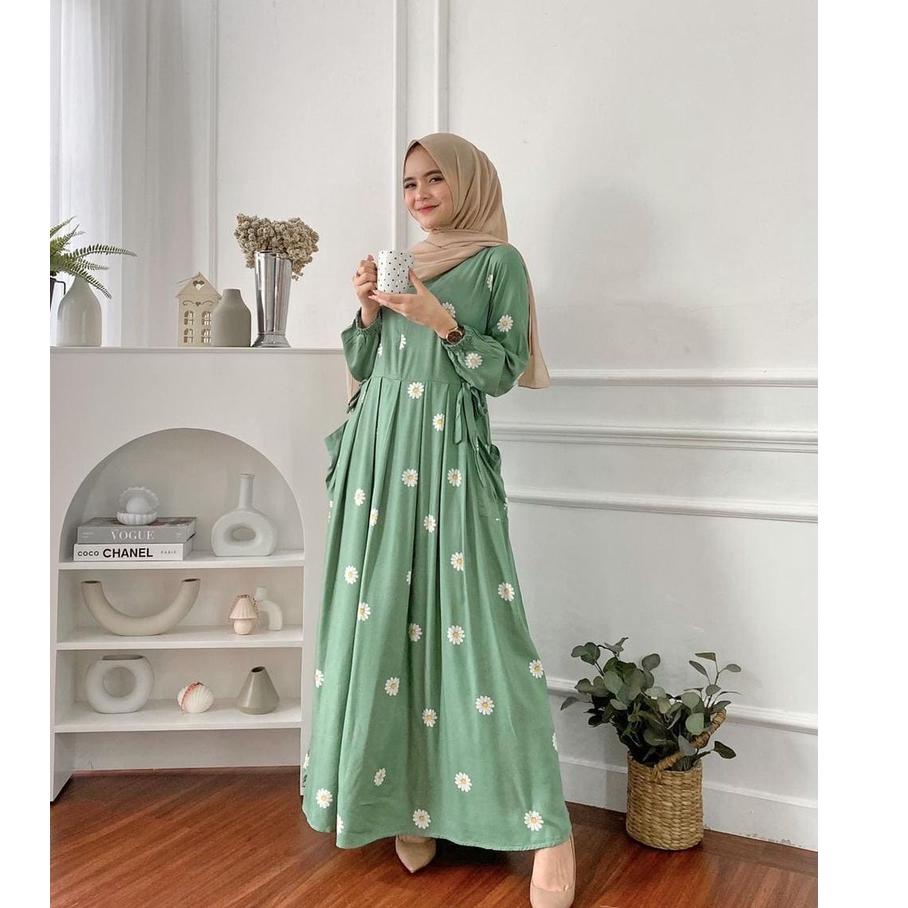 BOOMING Gamis Milea / Dress Syari/ LD 120 cm / PB 130 cm / Gamis Rayon Premium / Dress Gamis Rayon P