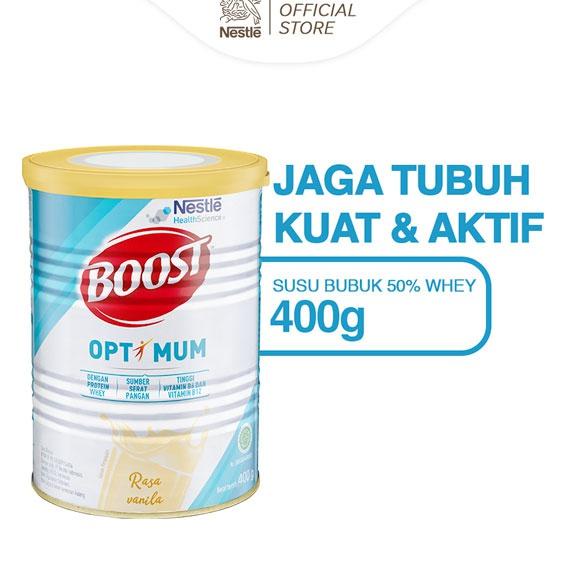 

Di⚡kon !! NESTLE BOOST Optimum Susu Nutrisi Vanila Dewasa dan Lansia Kaleng 400g