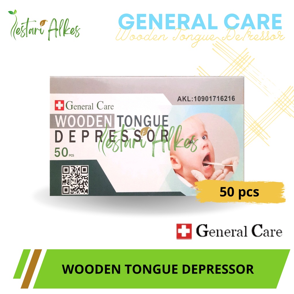 WOODEN TONGUE DEPRESSOR GENERAL CARE SPATULA LIDAH KAYU TONGUE SPATEL