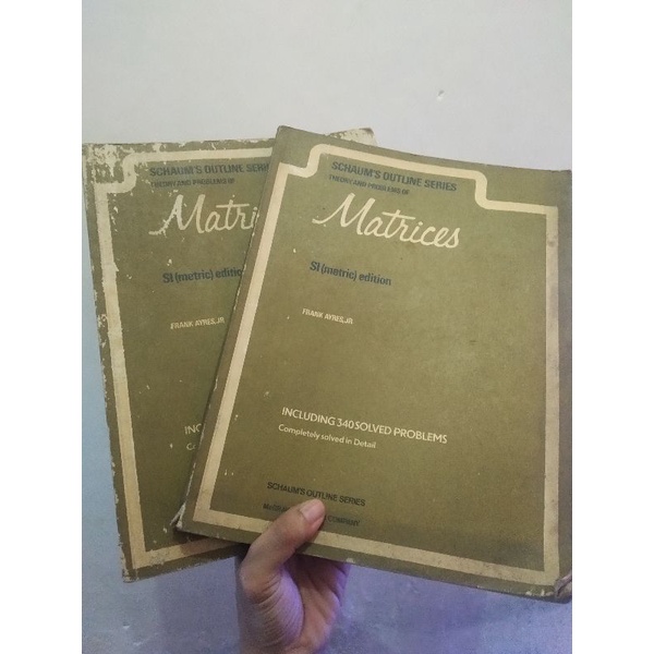 Buku matrices schaum's outline series