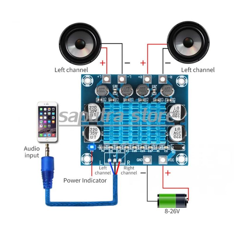 Amplifier TPA3110 XH-A232 2X30W Stereo