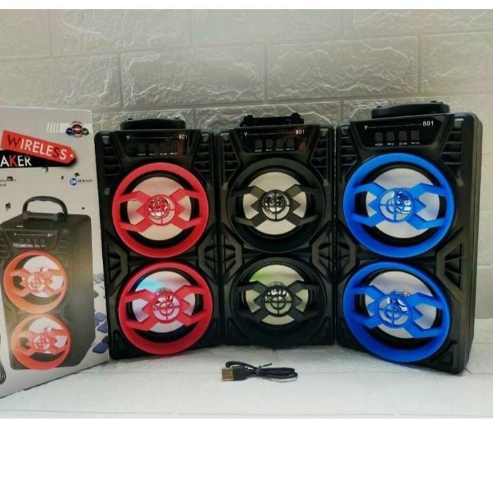 ➷ Speaker spiker wireless bluetooth portable Y801H - YD 801 H plus mic ☝