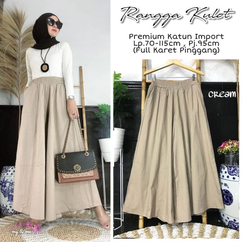 Rangga Kulot | Celana Kulot Jumbo | Bahan Katun twill XXL