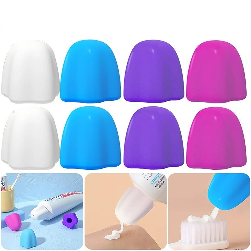 1pc Tutup Pasta Gigi Silikon Penutup Sendiri Dispenser Pemeras Pasta Gigi Reusable Tooth Paste Saver Cover