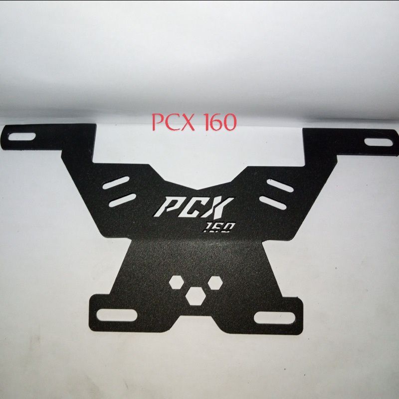 breket dudukan plat nomor pcx 160 new dudukan plat nomor kumis besi pcx 160 new