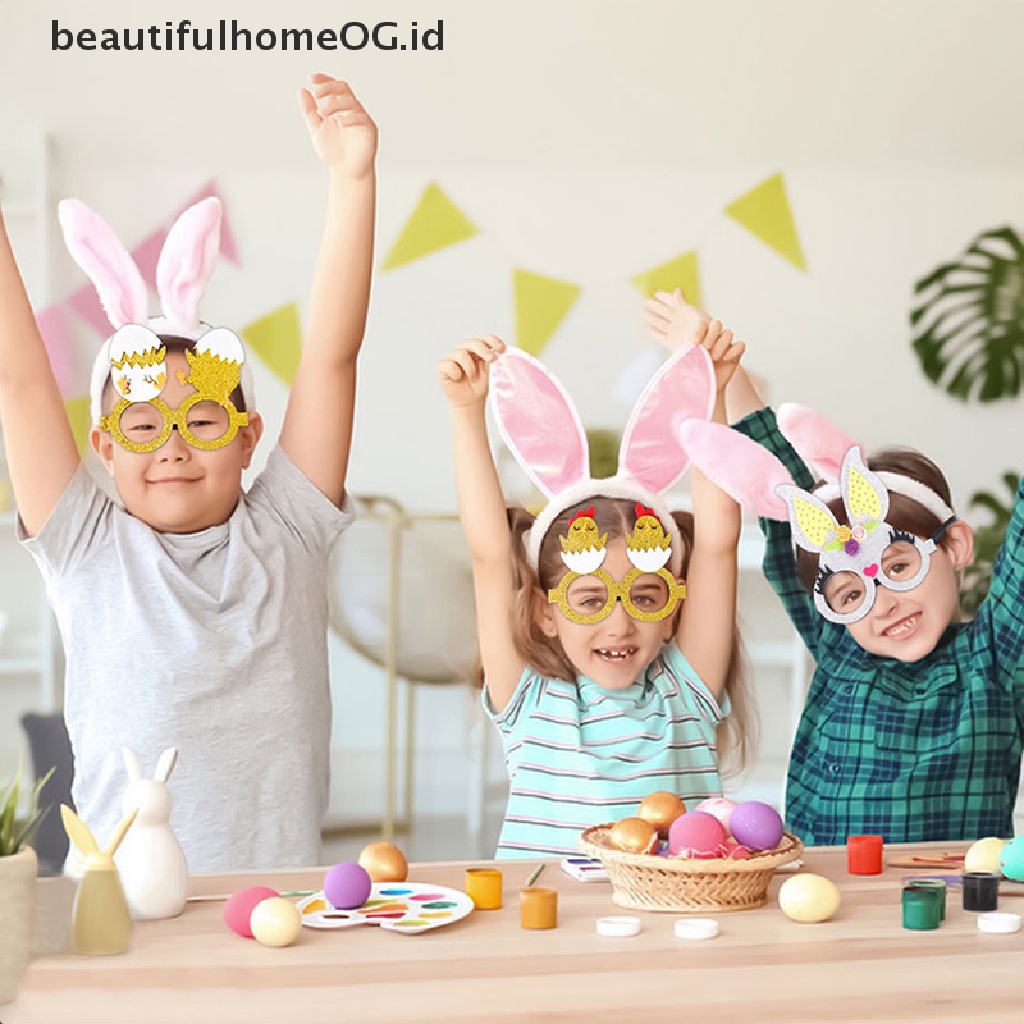 // Beautifulhomeog.id// Aksesoris Kacamata Paskah Kartun Egg Rabbit Egg Goggle Frame Untuk Anak **