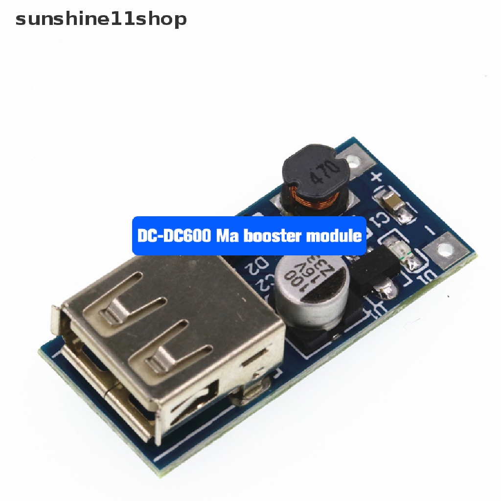 Sho DC-DC Step Up Power Supply Module Papan Konverter Peningkat Tegangan 0.9-5V Ke 5V 600MA USB Booster Circuit Board N