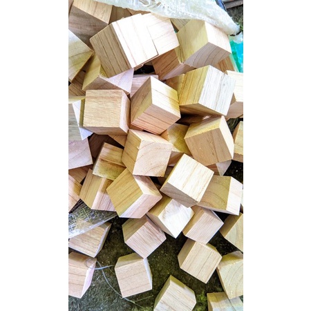 Balok Kayu 3cm x 3cm Balok Dadu Balok cube