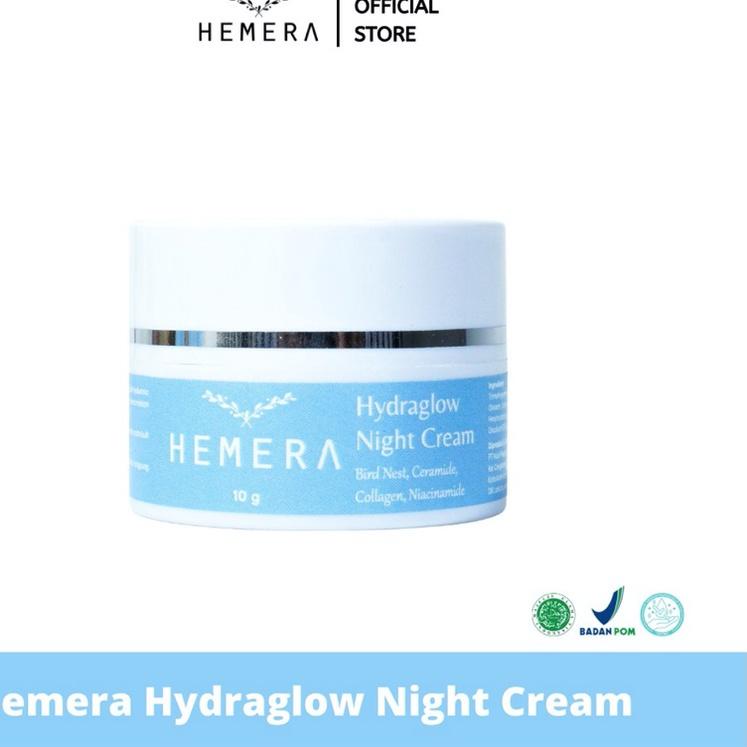 ➳ Hemera Hydraglow Hydra Glow SKIN BARRIER REPAIR BIRU Night Cream Animate Cream Malam Hydra Glow OF