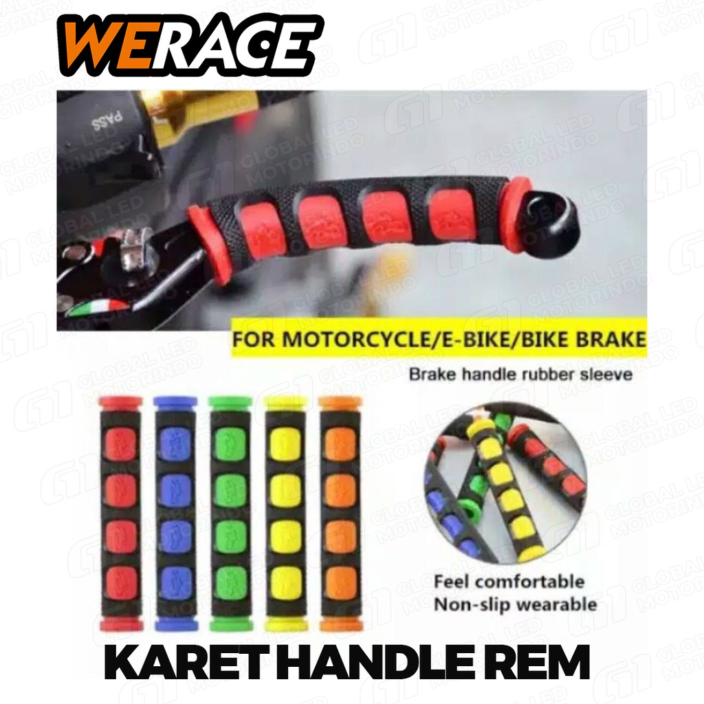 [WERACE] Karet Handle Rem Isi 2pcs Universal, karet cover tuas rem isi 2 lentur anti selip