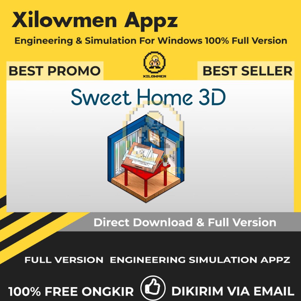 [Full Version] Sweet Home 3D Pro Engineering Software Lifetime Win OS