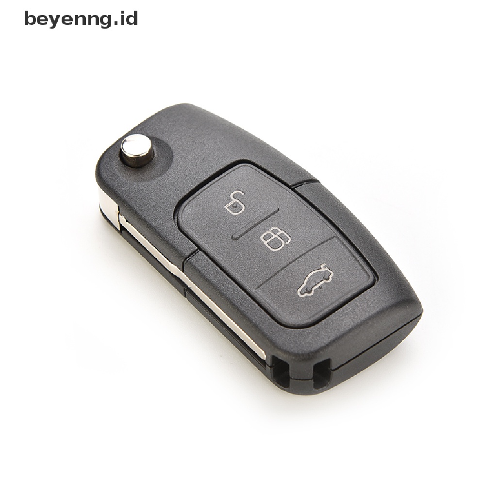 Beyen Flip Remote 3tombol Key Shell Holder Cocok Untuk FORD Focus Fiesta Case Pengganti ID