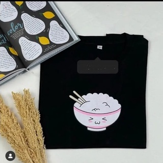 BEFAST - ZEC OOTD WANITA KAOS JIEL / Kaos Oversize Wanita Rice Bowl (LD 106, P 65) / Atasan Wanita Lengan Pendek / Kaos Santai Remaja ABG / Pakaian Casual Wanita / Tshirt keluaran Terbaru / Fashion Wanita Terlaris / Kaos Motif Termurah