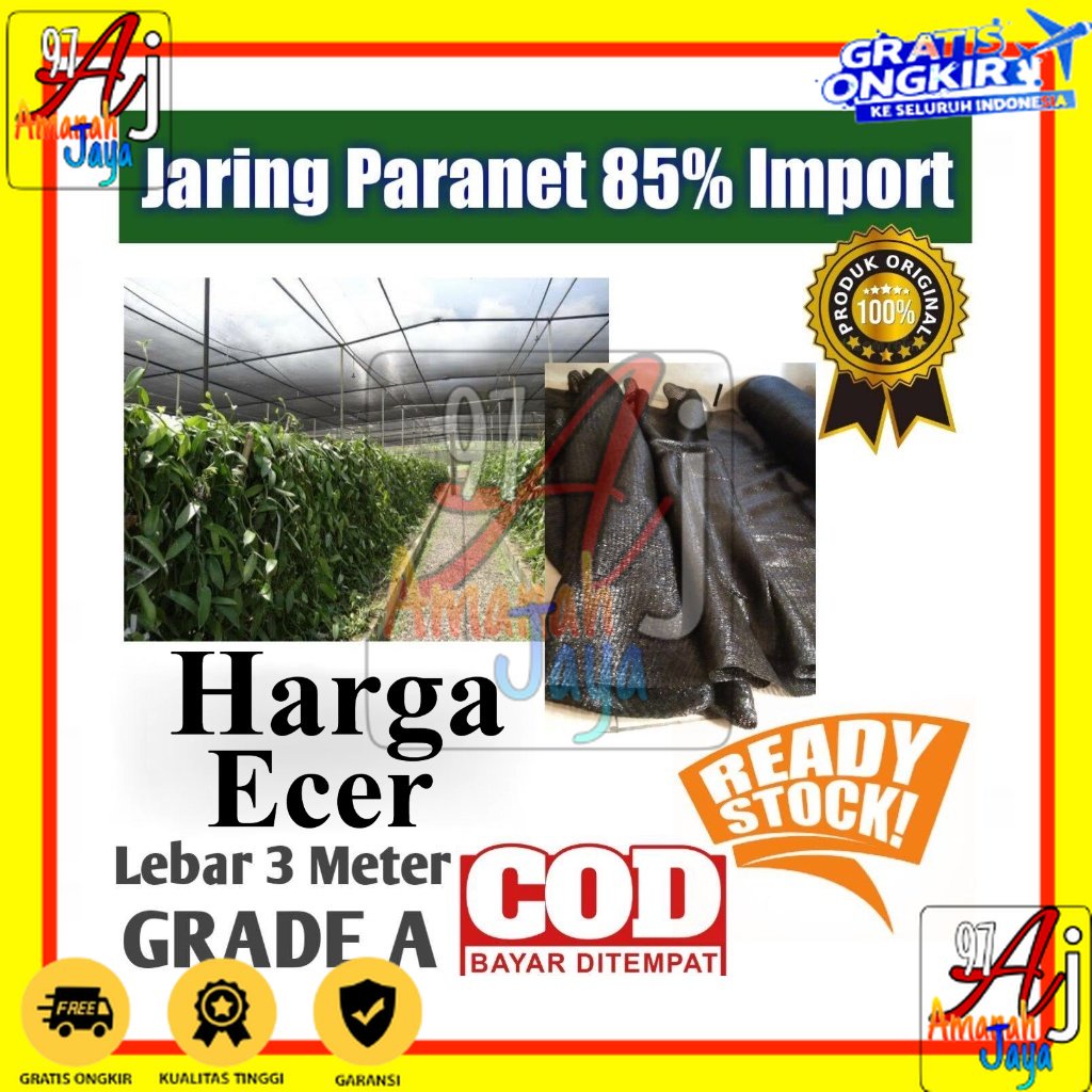 Jaring Paranet Lebar 3 Meter 85%