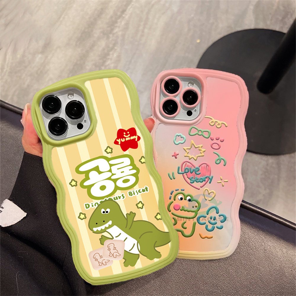 Redmi Note 11S 11 Pro Redmi 10C 10A 9A Note10 5G Note 10S 9C 9T Note9 Note8 Poco X3 Pro NFC Dinosaurus Lucu Buaya Tepi Melengkung TPU Phone Case Binteacase