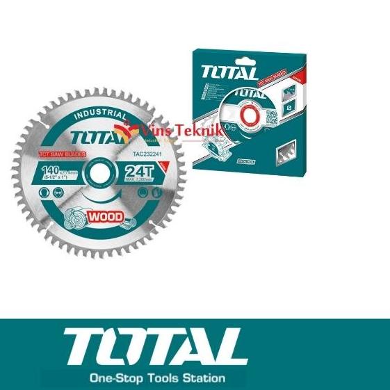 ✈ mata gergaji circular saw 5 inch 140mm TCT saw blade 24T TOTAL TAC232241 ♪