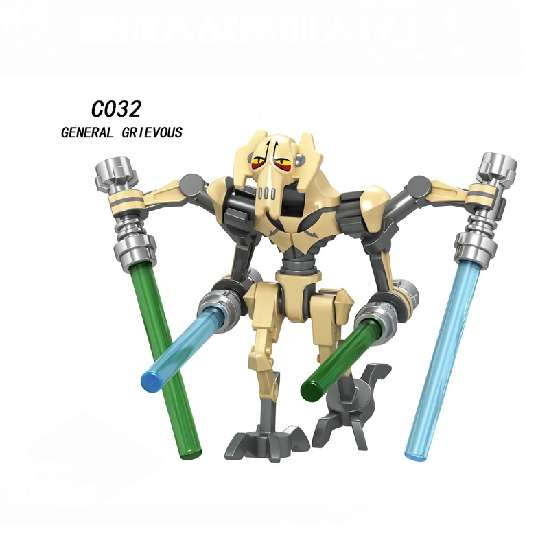 Star Wars Minifigures General Grievous Pong Krell Hera Syndulla Jedi Master Mini Angka Mainan Hadiah Ulang Tahun