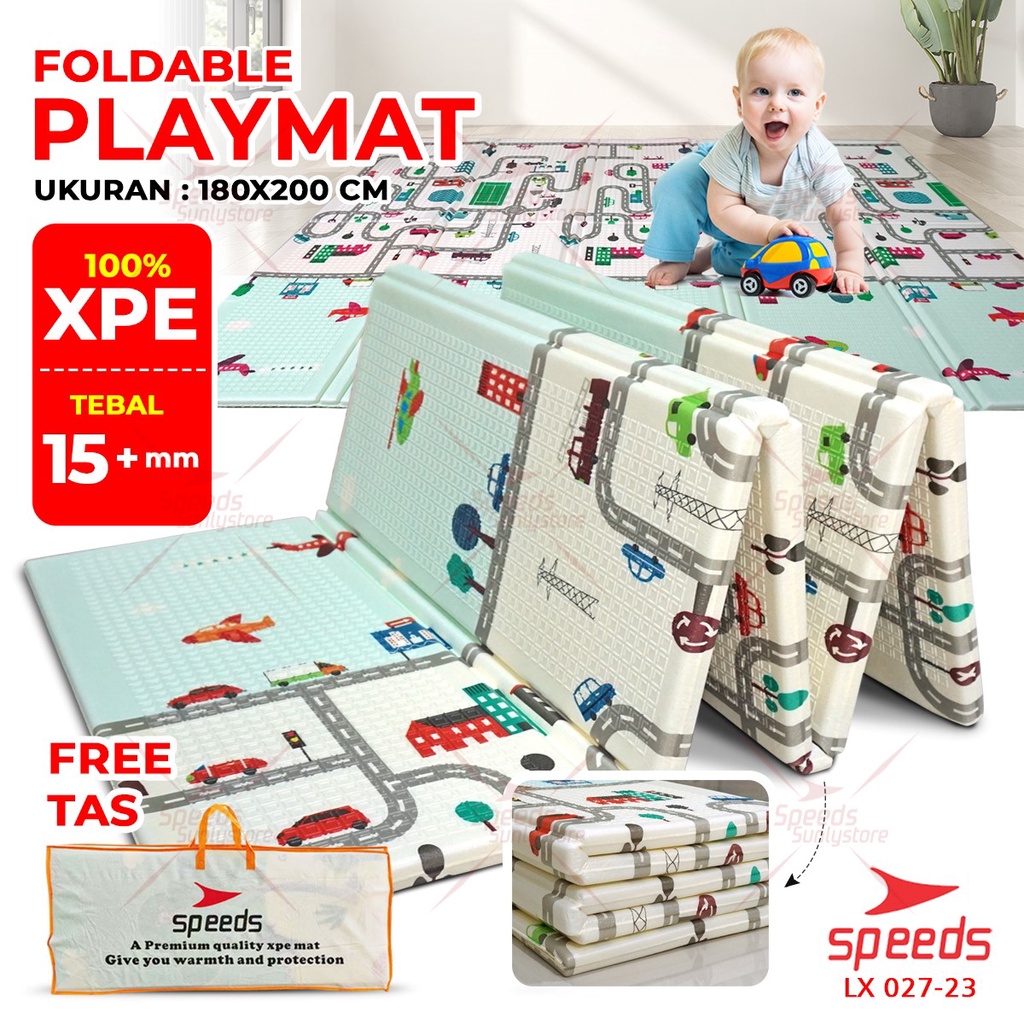 [rumahbayipdg] PLAYMATE BAYI/MATRAS LIPAT BAYI SIZE 180×200CM FREE BAG