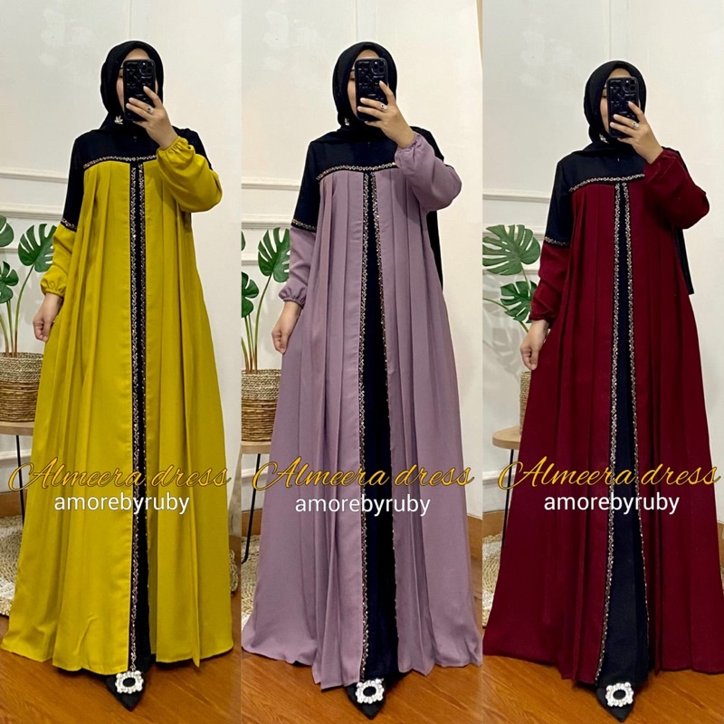 Almeera dress / Almeera dress ori amore by ruby / gamis ori amore by ruby / amore by ruby