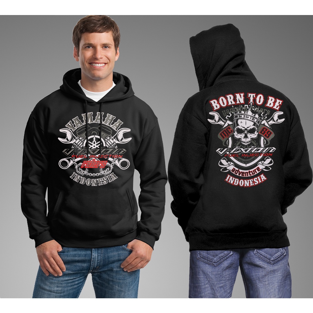 HOODIE VIXION TENGKORAK HITAM/ JAKET PRIA/SWEATER YAMAHA VIXION/PROMO JAKET MURAH / JAKET PRIA / JAK