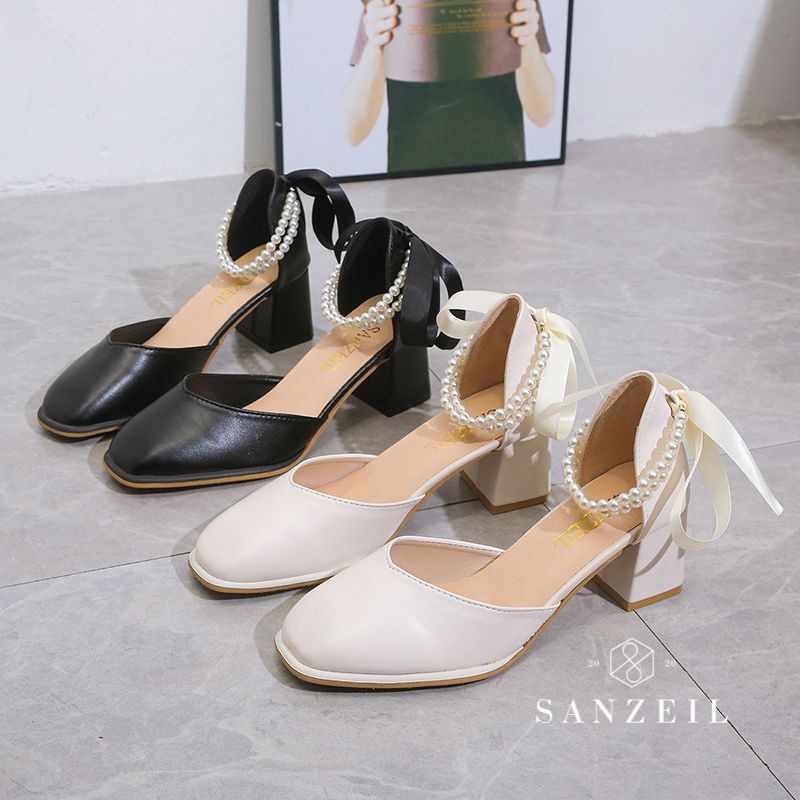 Sanzeil Ravel Wedges Wanita Import dengan Mutiara 2282