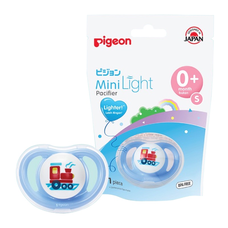 *LAILAIORIRE* PIGEON Minilight Mini Light Pacifier Size S M L Boy / Girl / Unisex  || Natural Rubber Pacifier Cherry / Orthodotic