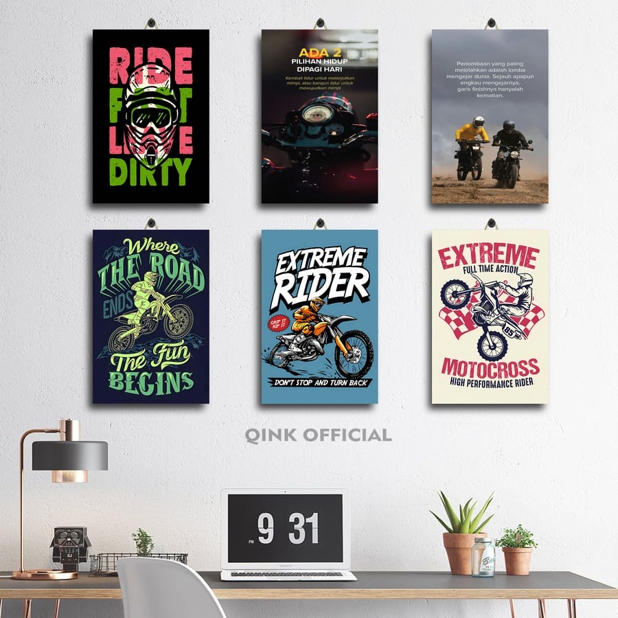 81-89 POSTER RUANG QUOTE MOTOR TRAIL 20X30 JNHBD|OO3WC| POSTER KAYU MOTOR CLASSIC RETRO | DEKORASI K