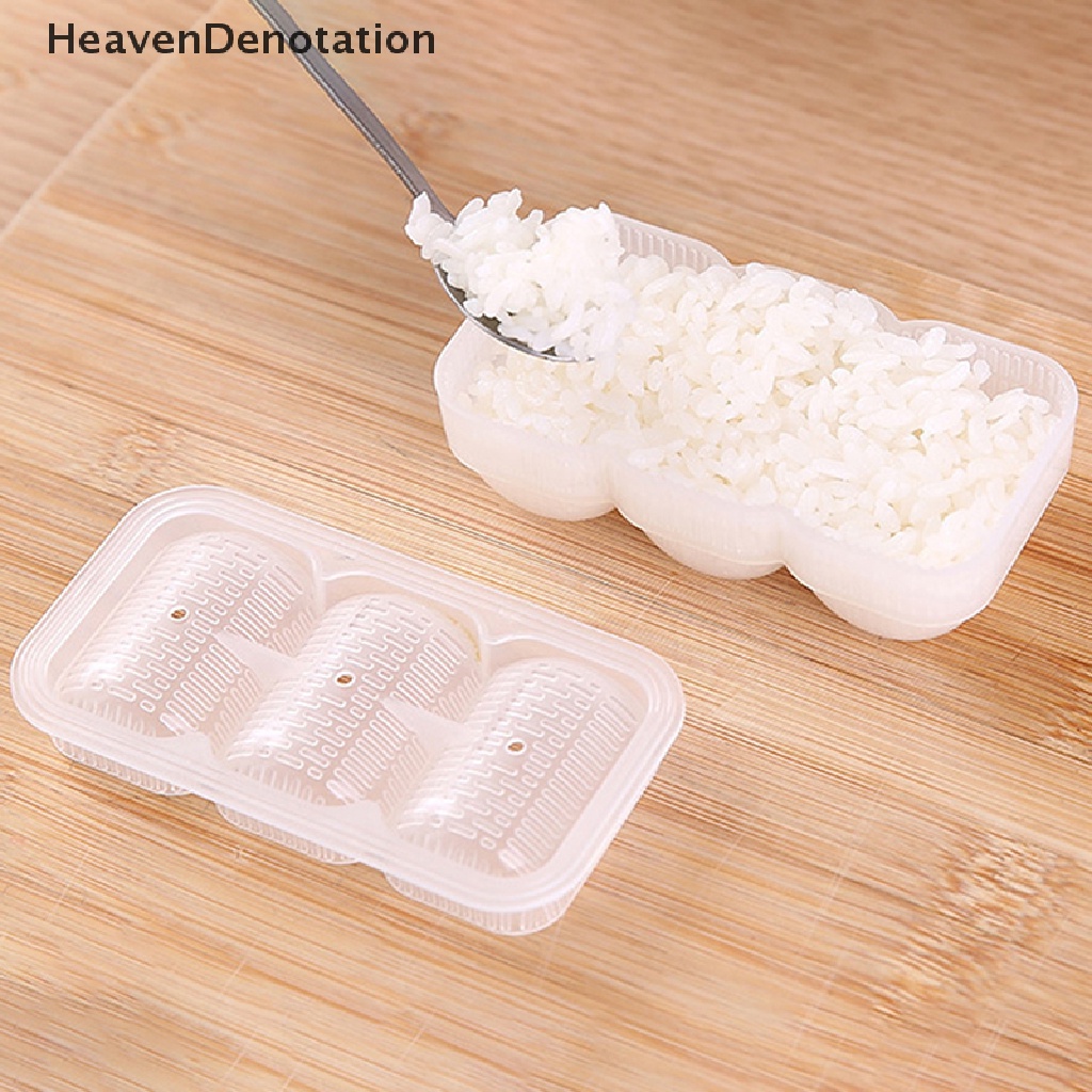 [HeavenDenotation] Diy Sushi Rice Ball Cetakan Nasi Bola Makanan Press Segitiga Sushi Maker Mold Baby Bento Dapur Bento Aksesoris HDV