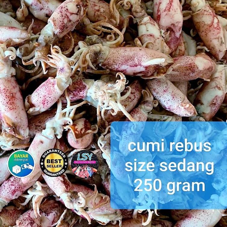 

Di⚡kon !! ikan asin cumi rebus / sotong rebus size sedang 250gram