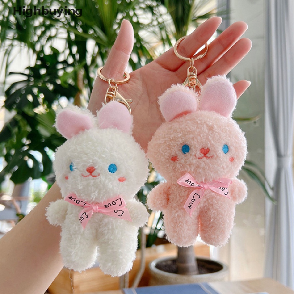 Hbid Lovely Rabbit Plush Doll Kartun Bunny Mainan Mewah Hewan Lucu Gantungan Kunci Tas Liontin Kartun Hadiah Ulang Tahun Glory