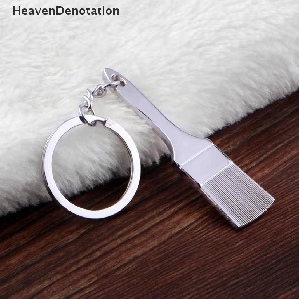 [HeavenDenotation] Alat Sikat Logam Gantungan Kunci Fashion Zinc Alloy Key Ring Man Car Key Chains HDV