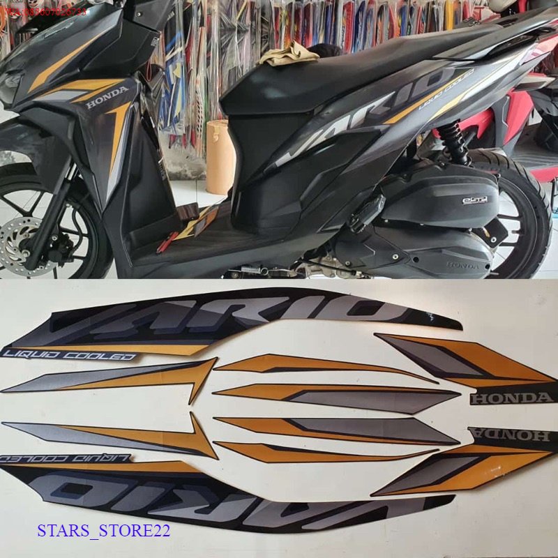 (ORI) STIKER STRIPING LIS BODY MOTOR HONDA VARIO 125 2021 ADVANCE MATTE BLUE BIRU DONGKER DOFF DOP C