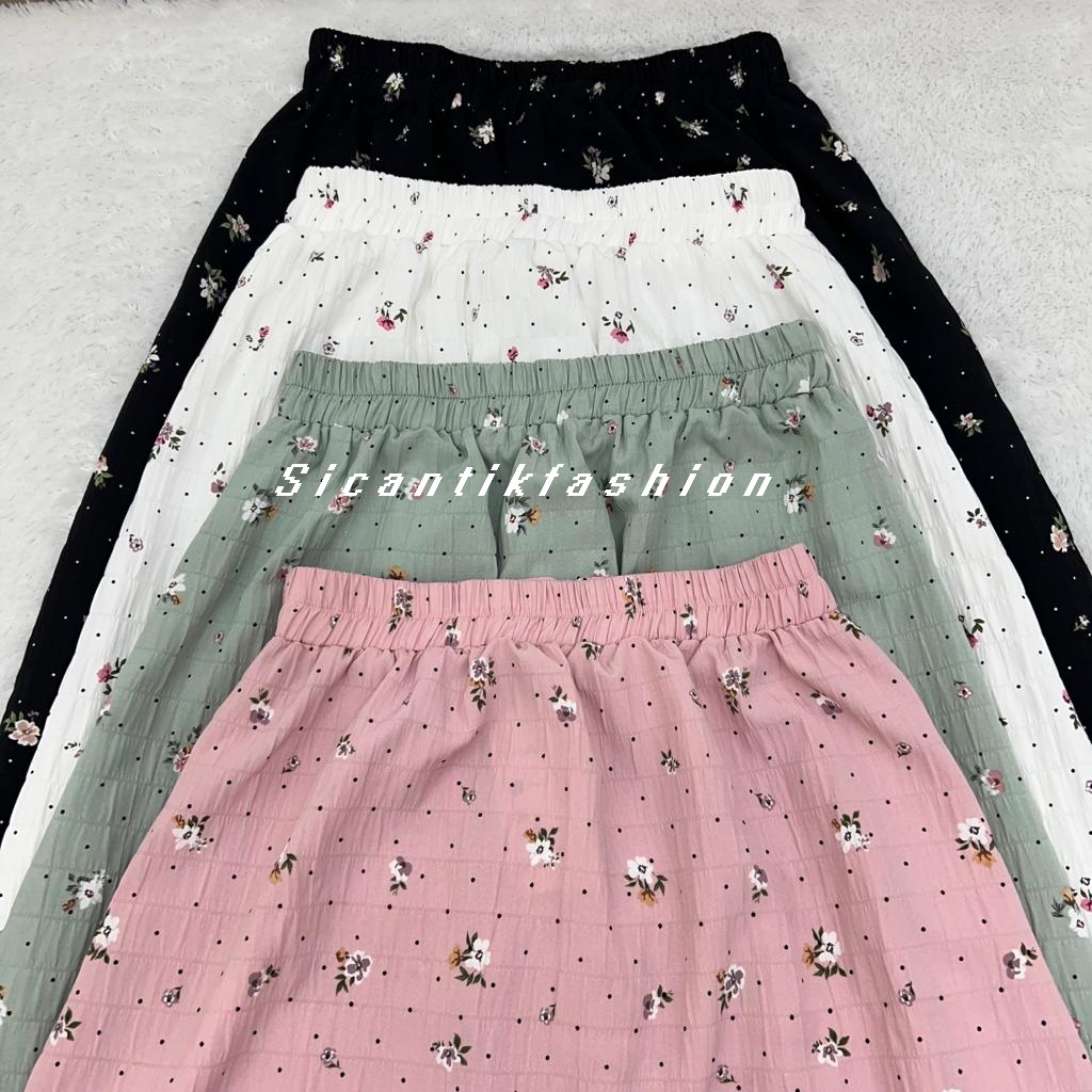 Rok Wanita Korea / Rok Panjang  cotton crinkle Bahan Adem dan lembut / Rok Raffle / Rok Tutu / Rok Kringkel