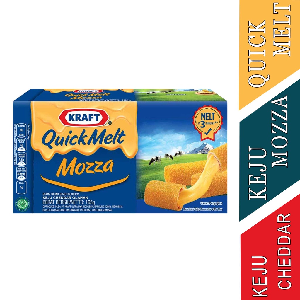 

Keju Cepat Leleh- Kraft- Quick Melt- Keju Cepat Leleh-165g