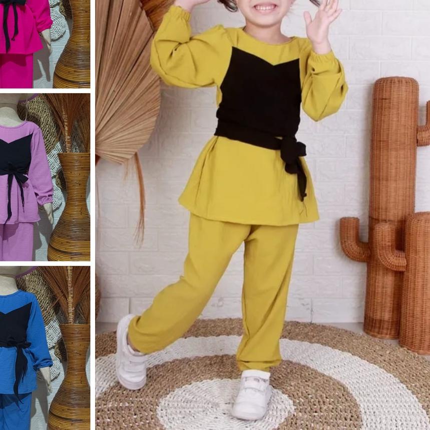 ← set kombinasi pita lesti // set anak motif pita kombinasi // set lestie pita // set lesti crinkle 