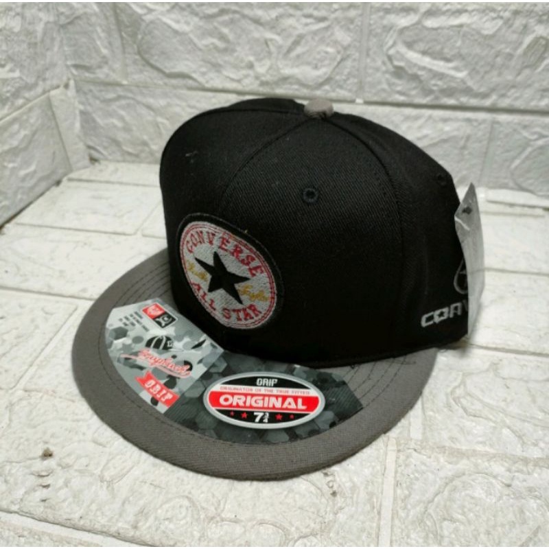 Snapback Converse Black Keren
