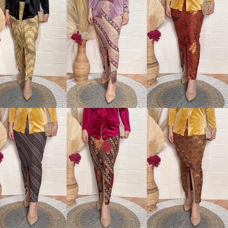 Terlaris ROK SPAN batik BELAH DEPAN / SEPAN belah ㄴ