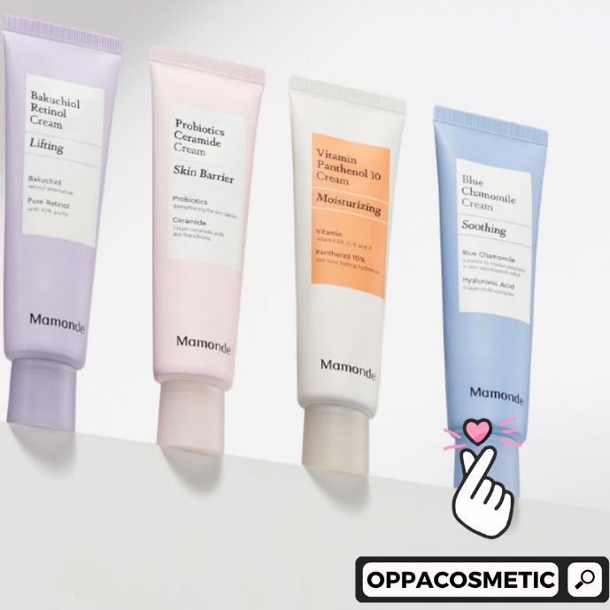 ✥ Mamonde Probiotics Ceramide Cream 20ml | Bakuchiol Retinol Cream 20ml | Blue Chamomile Cream 20ml 