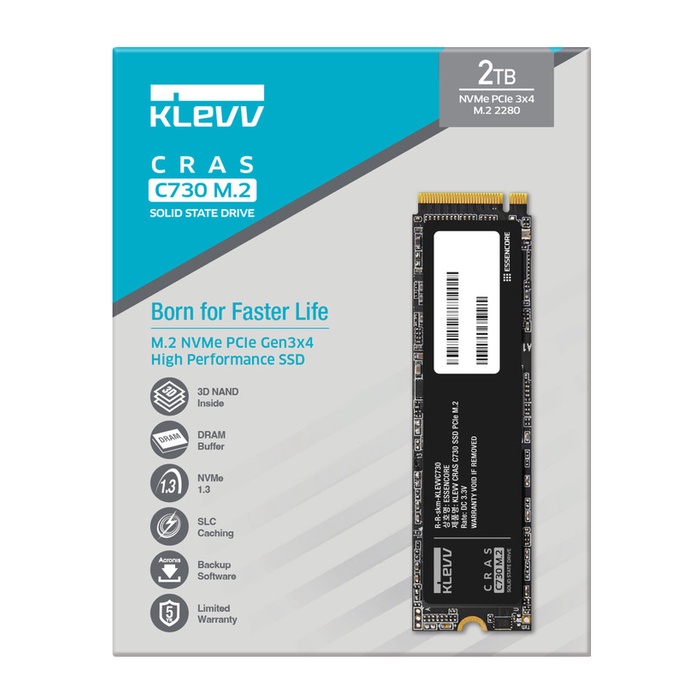 SSD KLEVV Crass C730 Internal M.2 NVME 512GB, 1TB, 2TB PCIe Gen3x4