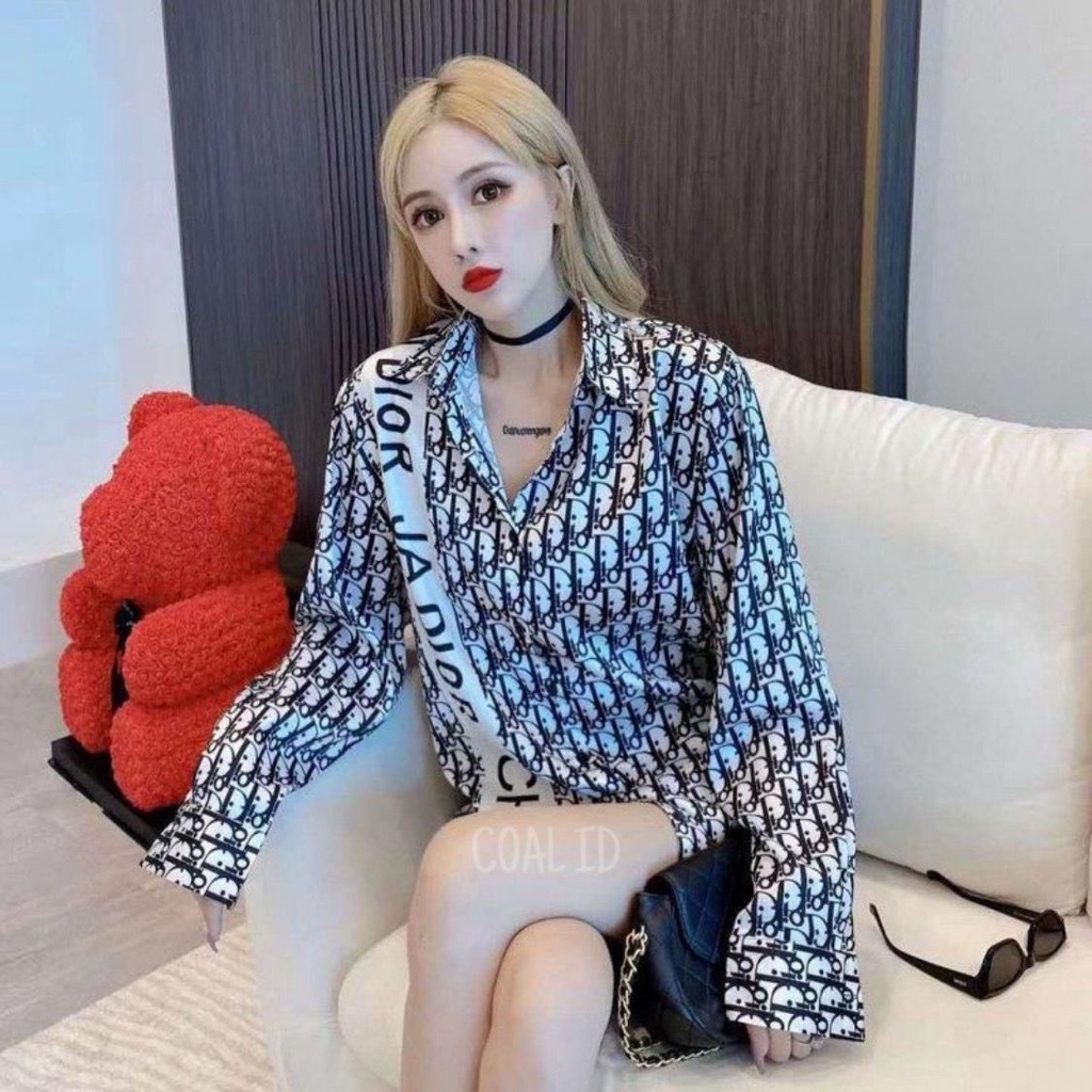 AILYN Atasan Kemeja Mewah Wanita Korean