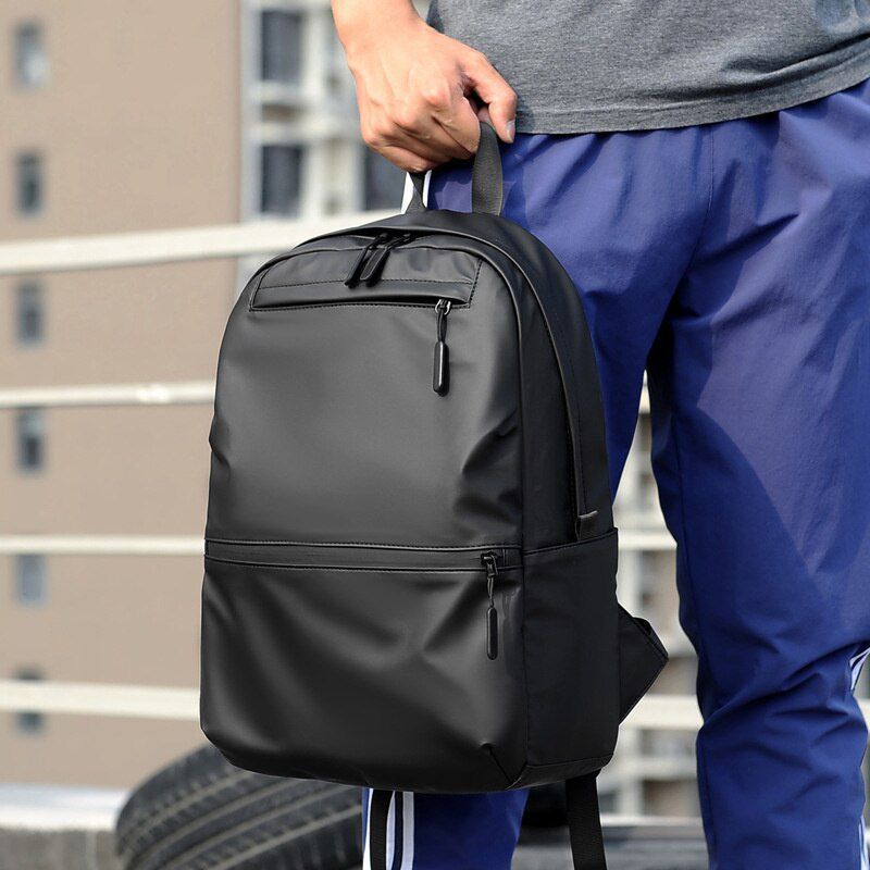 Tas Ransel Laptop Pria Casual Tas gendong Pria Hitam  S1