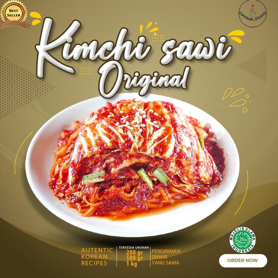 

♖ Fresh Kimchi Sawi 500 Gram Dibuat Oleh Chef Korea Asli ✦